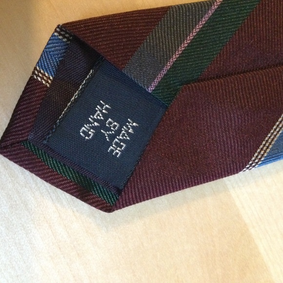 POLO By Ralph Lauren Tie VINTAGE 1980s Hand Made - Picture 4 of 5